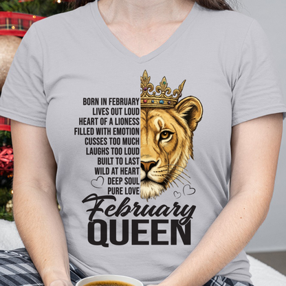 FEBRUARY – February Queen – Born In February – Living Legend Wild At Heart Very Rare – Birthday Gift – Women Shirt (SKU2603-27-02)