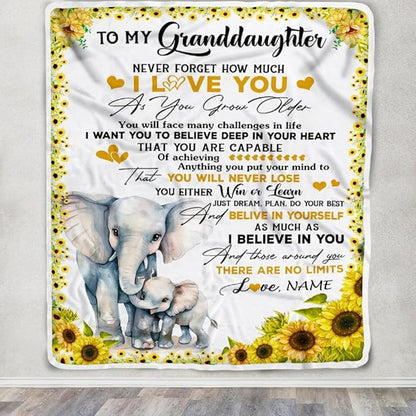 Special Gift For Your Granddaughter Blanket - From Grandma (SKUB12-271)