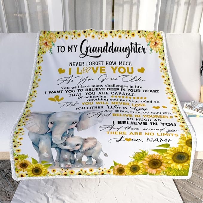 Special Gift For Your Granddaughter Blanket - From Grandma (SKUB12-271)